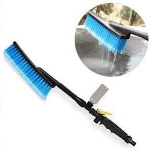 Car washing brush with water flow